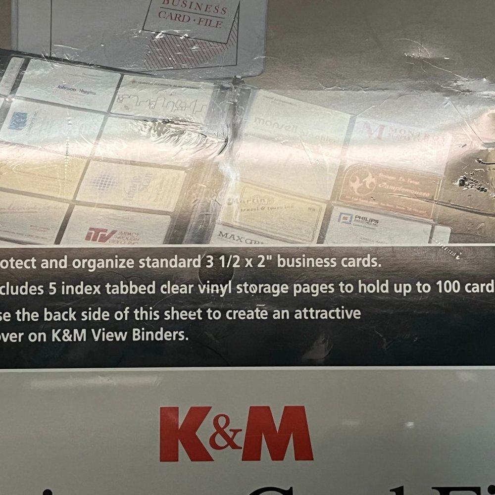 K&M, Business Card File Refill Pages - Picture 2 of 2
